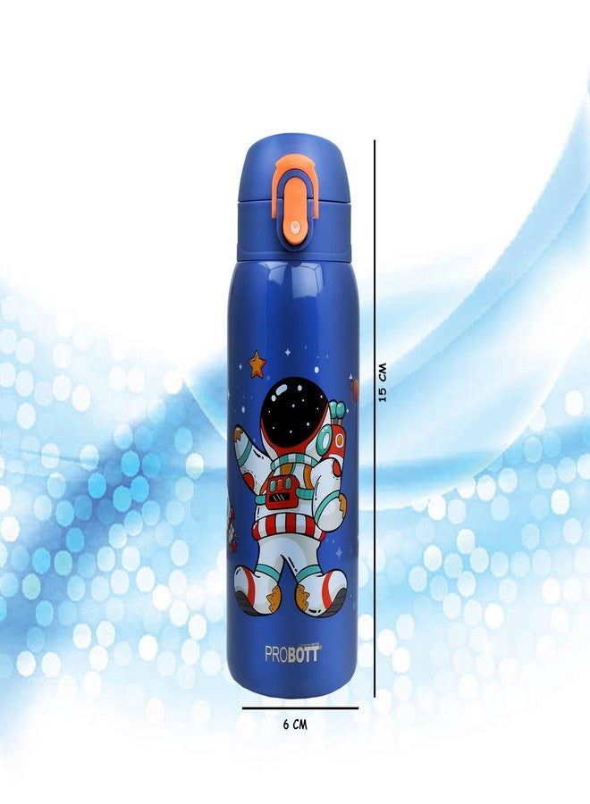 Probott Champ 230ml Thermoses Vacuum Insulated Flask, Stainless Steel Water Bottle for Baby, Dark Blue | Perfect for Toddlers | Leakproof | School, Picnic, Travel Cartoon Print Bottle for Kid - Image 5